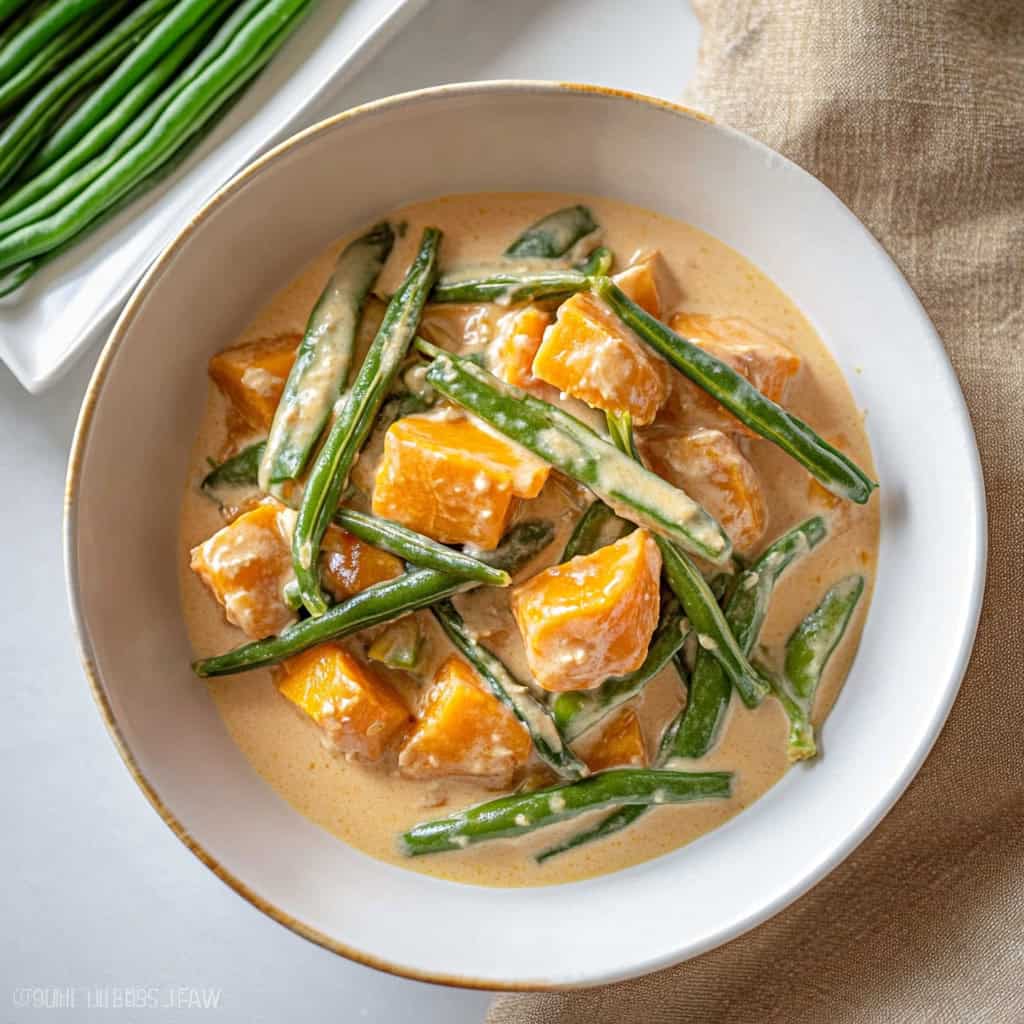 Ginataang Kalabasa at Sitaw (Squash and String Beans in Coconut Milk)