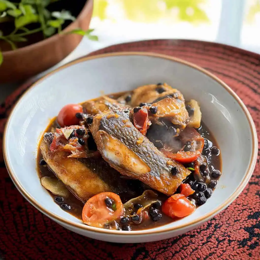 Bangus sa Tausi (Milkfish with Black Beans and Tomatoes)