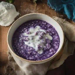 Ube Champorado (Purple Yam Rice Porridge)