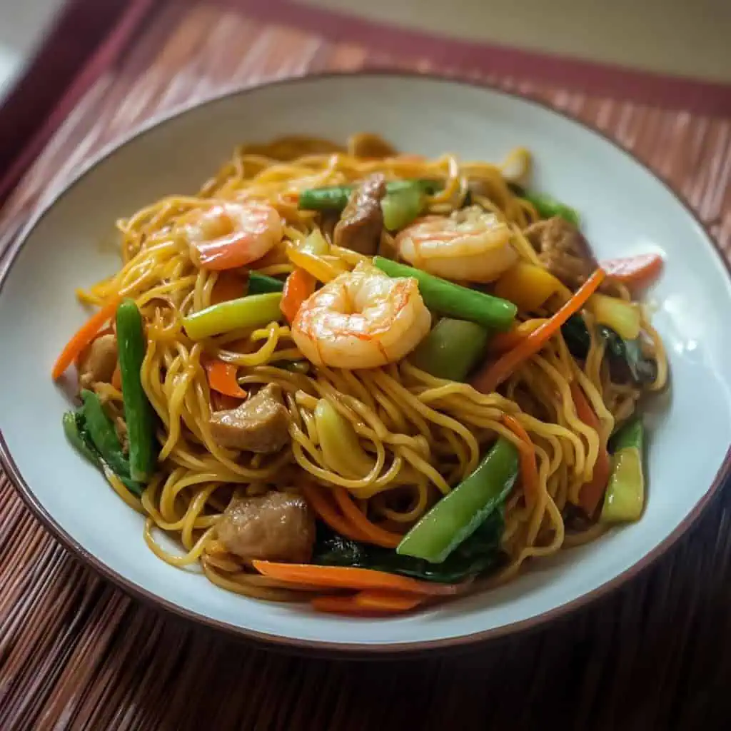 Pancit Bato Guisado (Bicol-Style Noodle Stir-Fry)