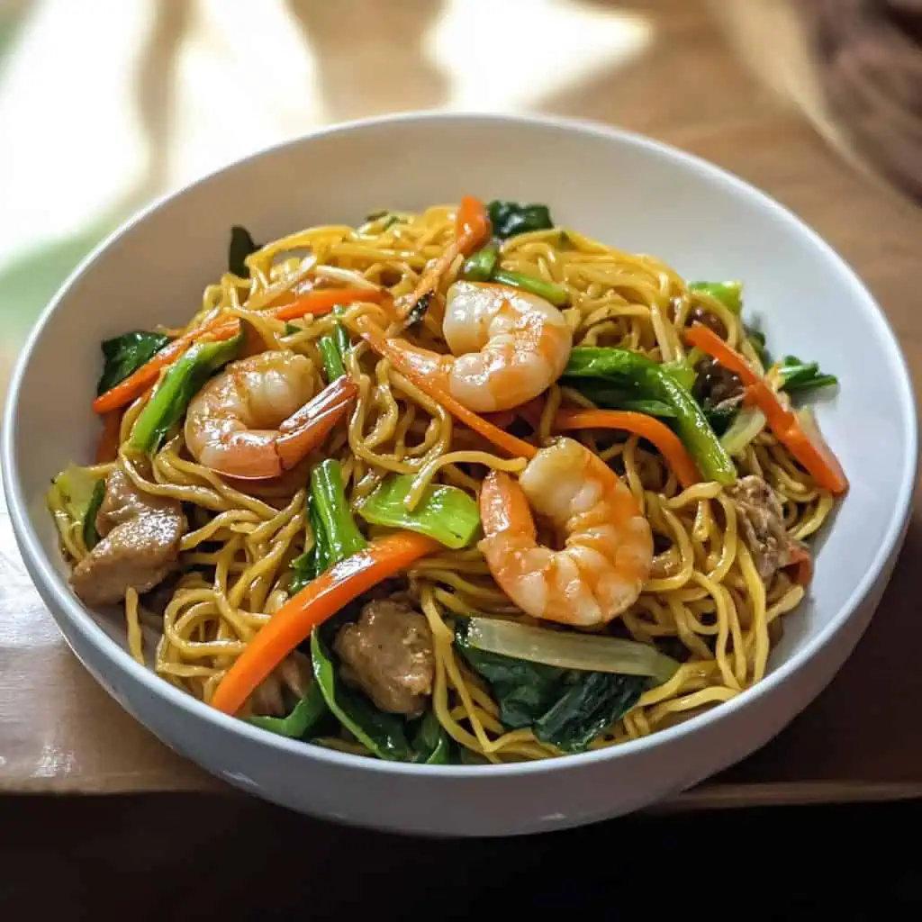 Pancit Bato Guisado (Bicol-Style Noodle Stir-Fry)