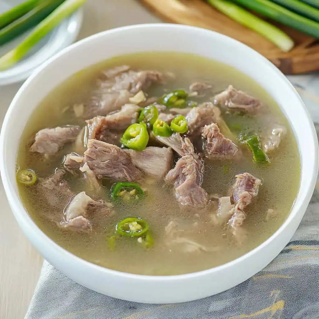 Sinampalukang Kambing (Filipino Sour Goat Soup)