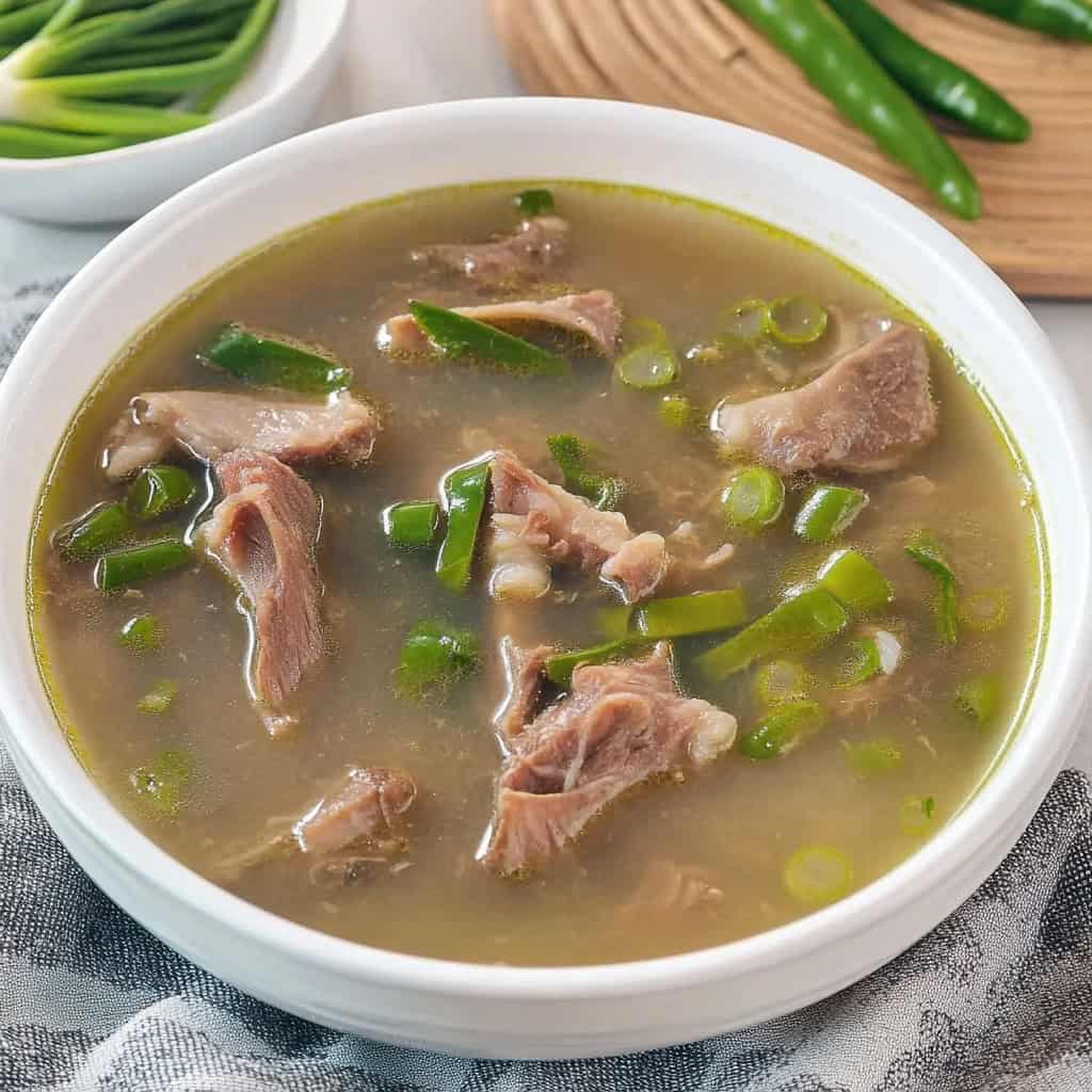 Sinampalukang Kambing (Filipino Sour Goat Soup)