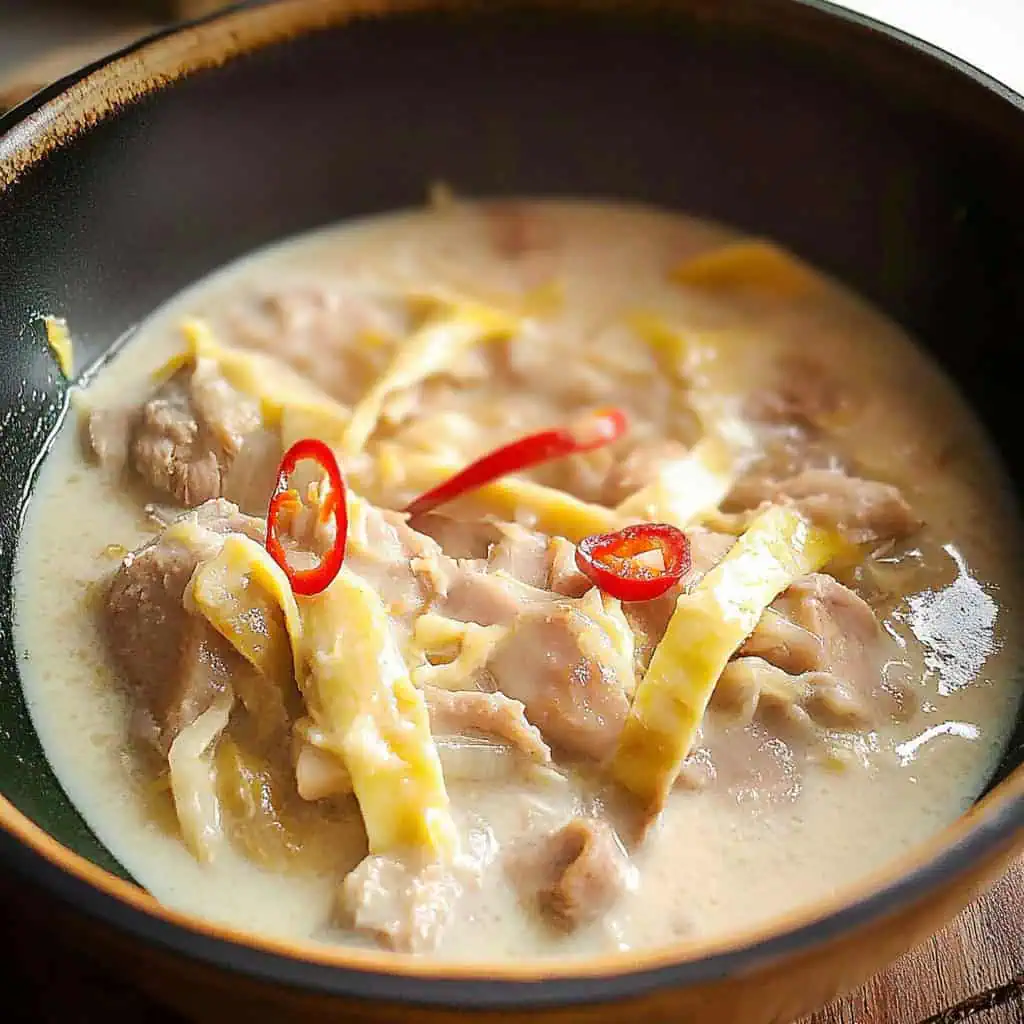 Ginataang Puso ng Saging (Creamy Coconut Banana Heart Stew)