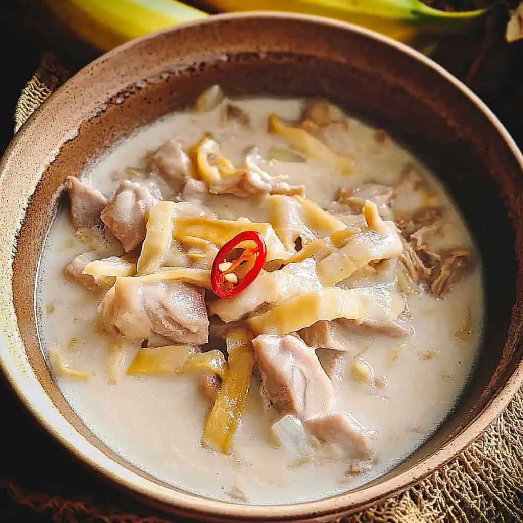 Ginataang Puso ng Saging (Creamy Coconut Banana Heart Stew)