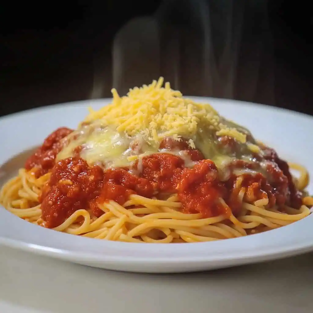 Jollibee Style Spaghetti (Pinoy Sweet Spaghetti)