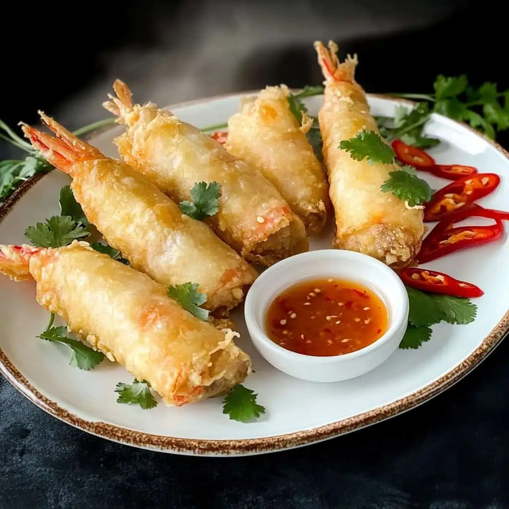 Crispy Rellenong Hipon (Filipino Stuffed Shrimp Rolls)