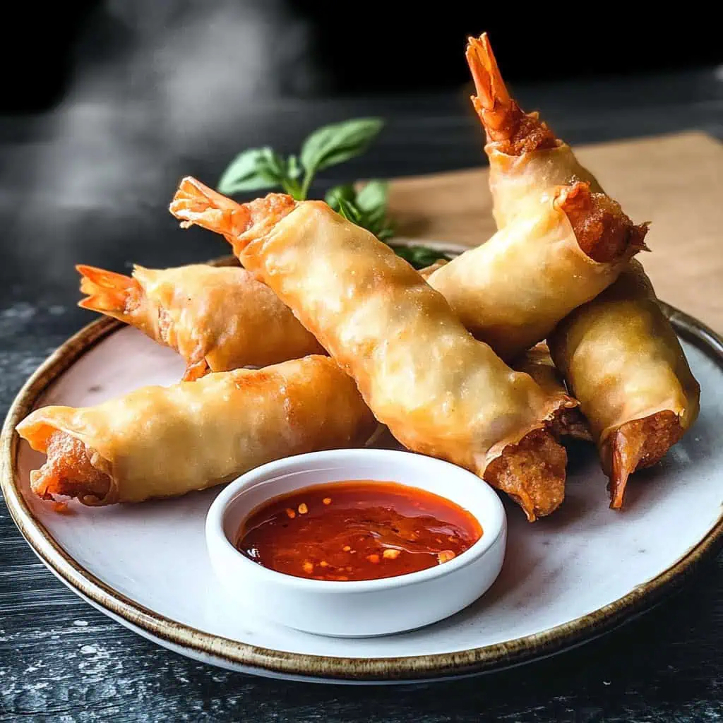 Crispy Rellenong Hipon (Filipino Stuffed Shrimp Rolls)