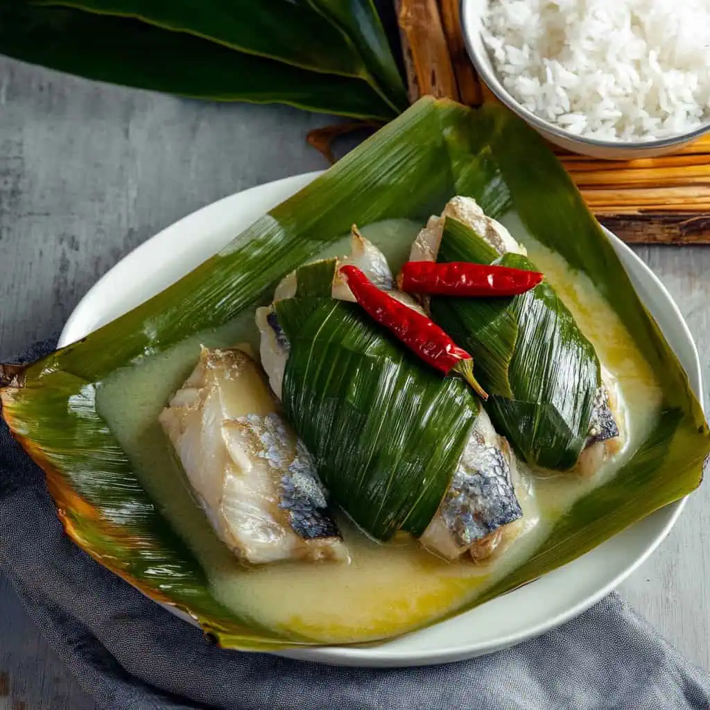 Sinanglay na Tilapia (Bicolano Fish in Coconut Milk)