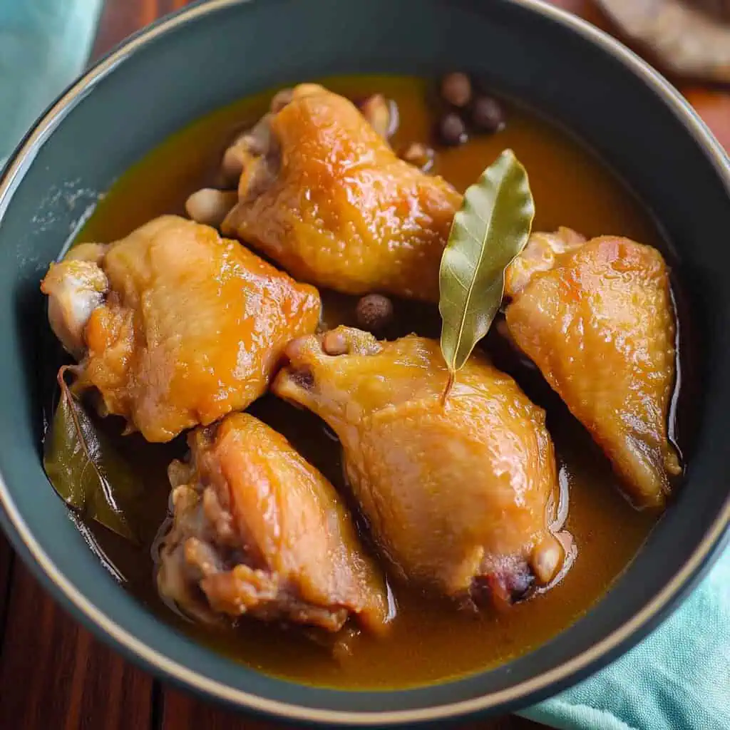 Adobong Manok sa Patis (Filipino Chicken Adobo with Fish Sauce)