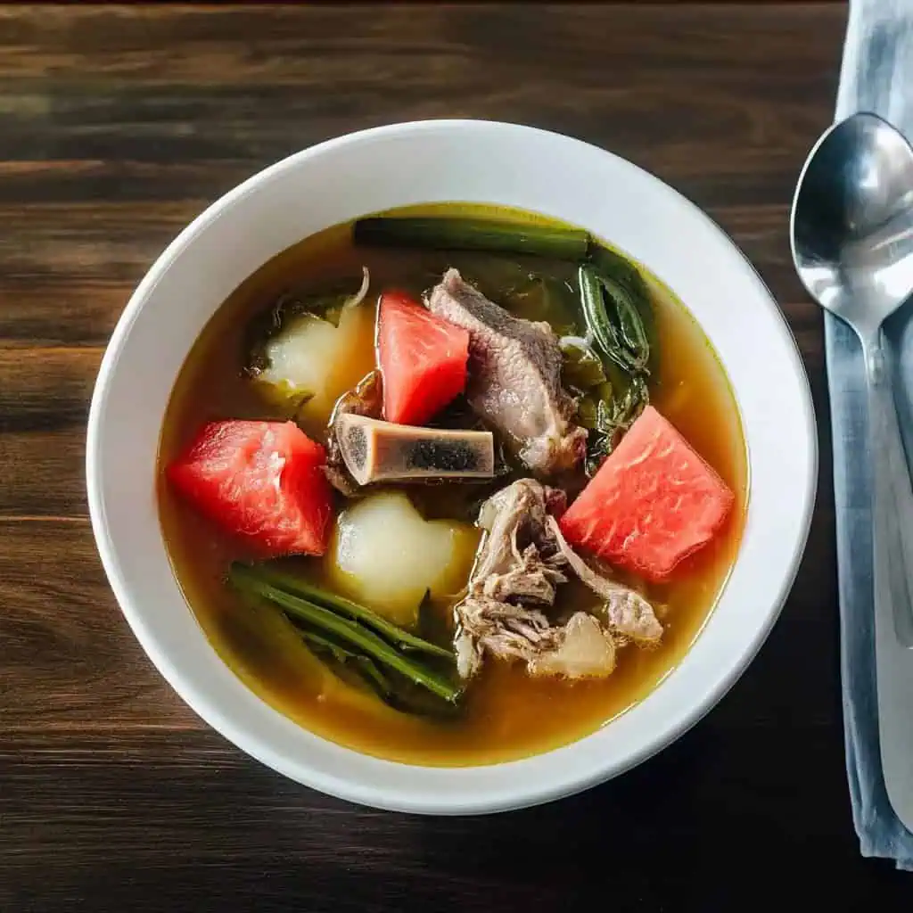 Sinigang sa Pakwan (Watermelon Tamarind Beef Soup)