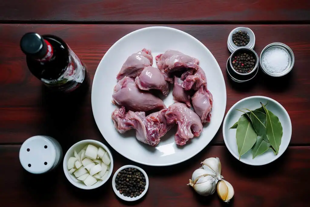 Ingredients for Adobong Pato (Filipino Duck Adobo)