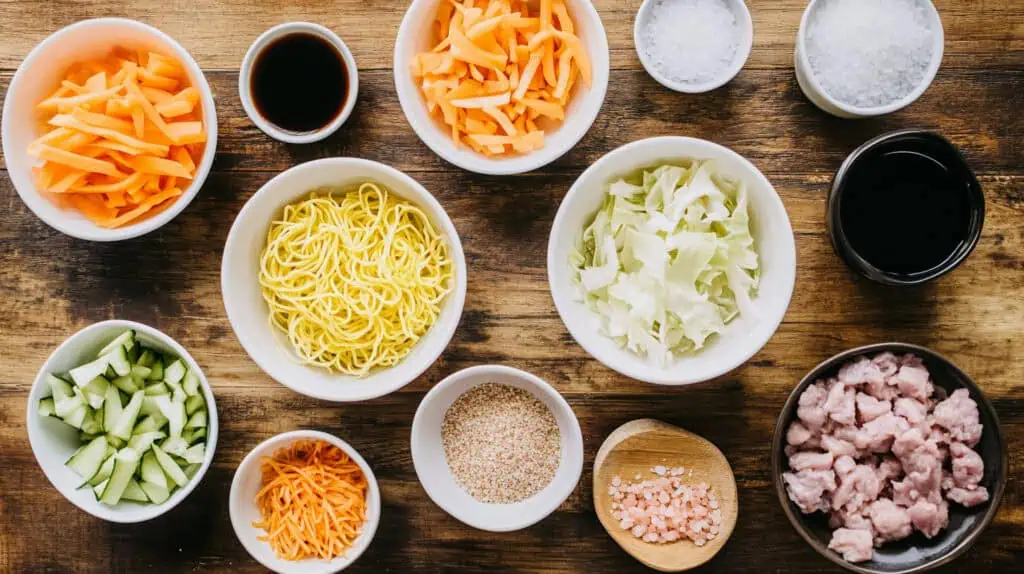 Ingredients for Pancit Langlang