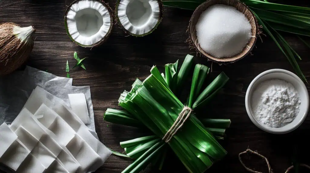 Ingredients for Traditional Filipino Bukayo Recipe (Coconut Candy)
