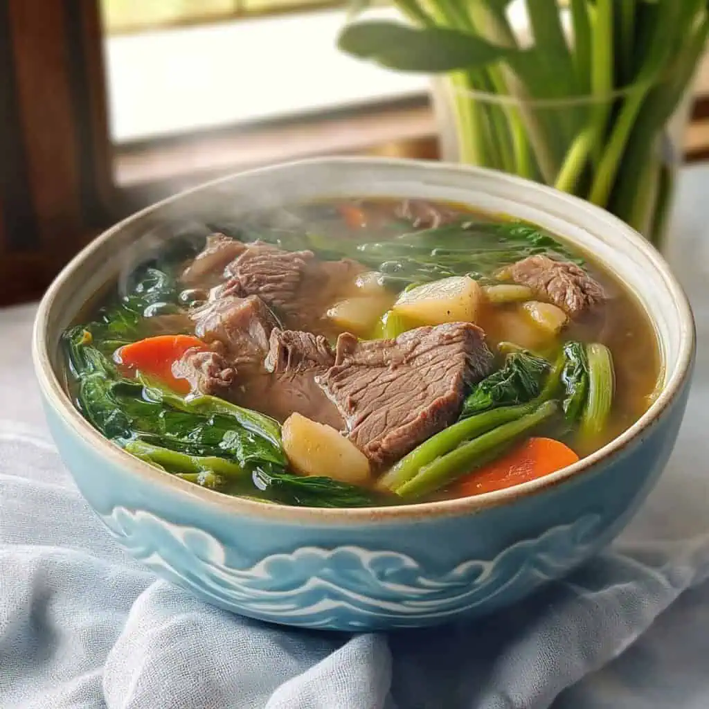 Sinigang na Baka sa Bayabas (Filipino Beef and Guava Sour Soup)