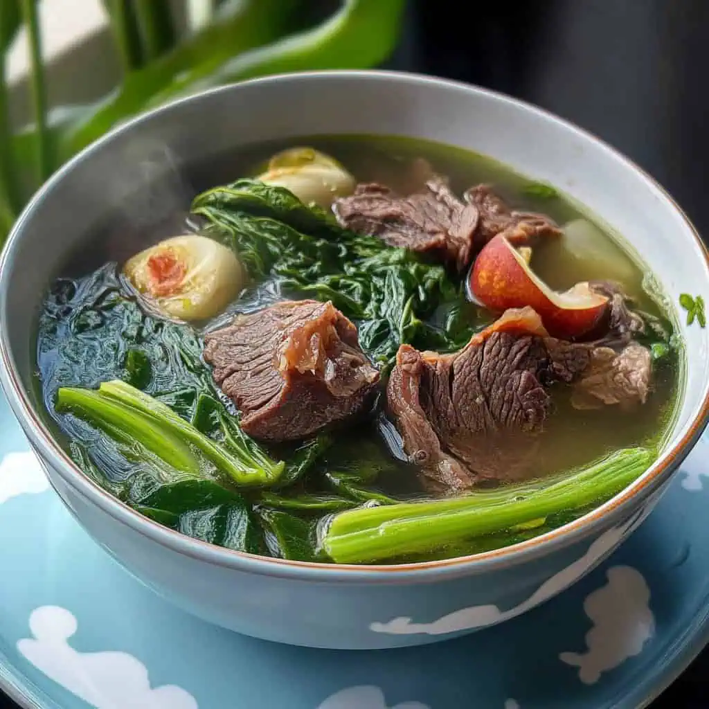 Sinigang na Baka sa Bayabas (Filipino Beef and Guava Sour Soup)