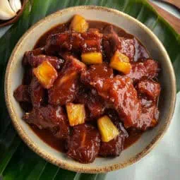 Filipino-Style Braised Spare Ribs with Ketchup and Pineapple