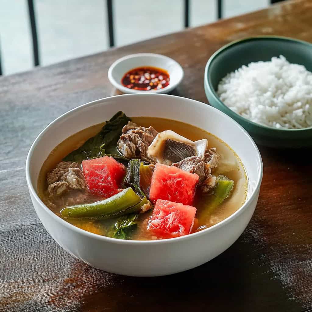 Sinigang sa Pakwan (Watermelon Tamarind Beef Soup)