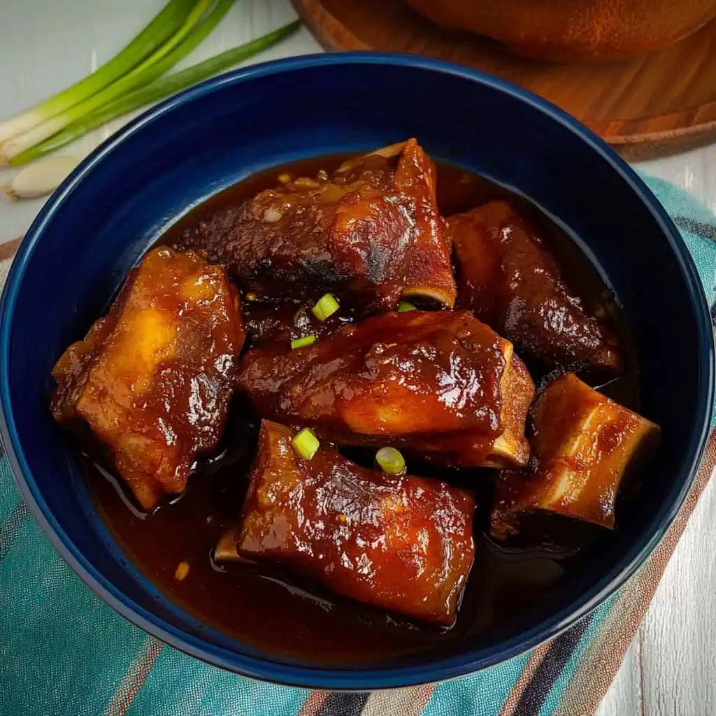 Ilonggo Pork Ribs Adobo with Atsuete (Adobong Pula)