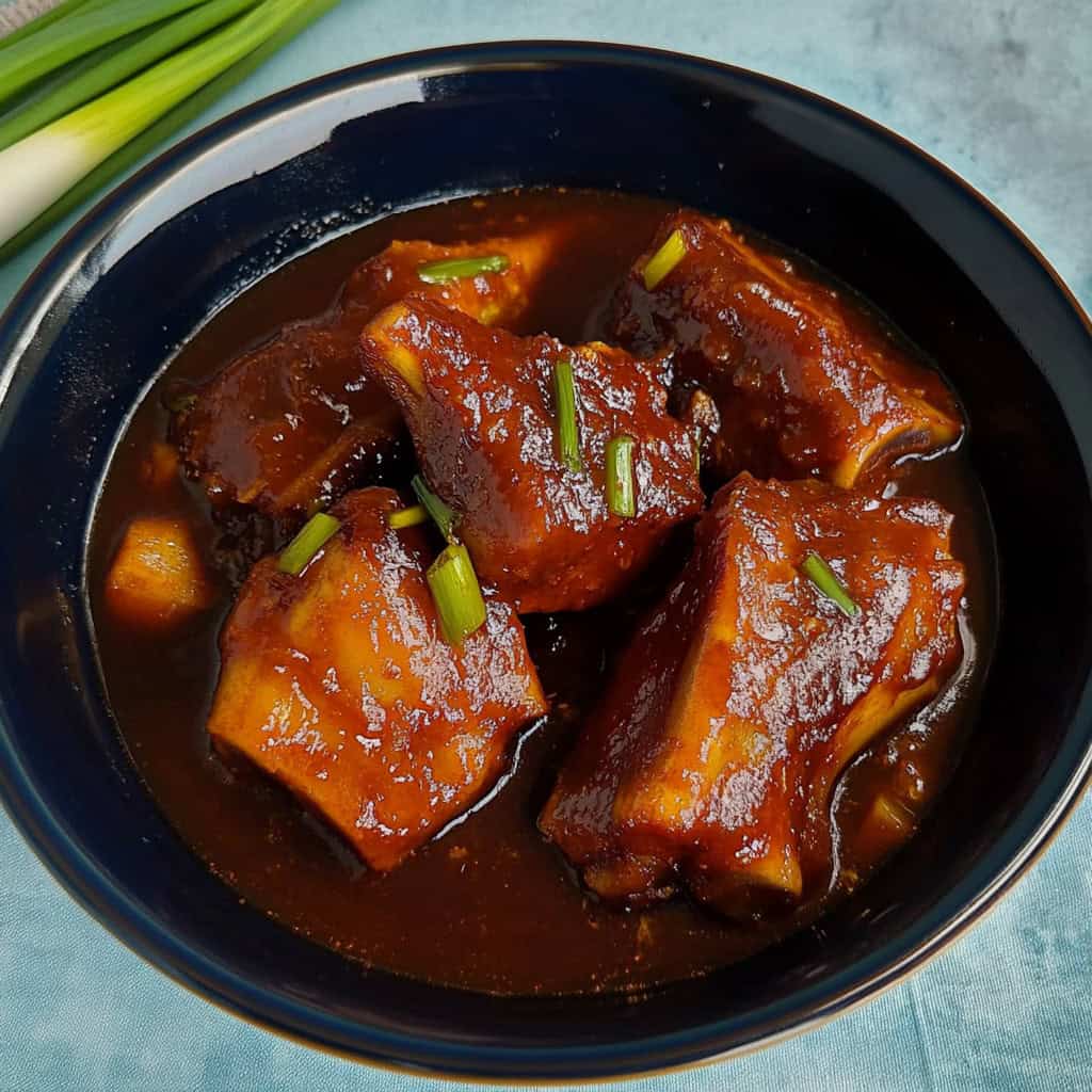 Ilonggo Pork Ribs Adobo with Atsuete (Adobong Pula)