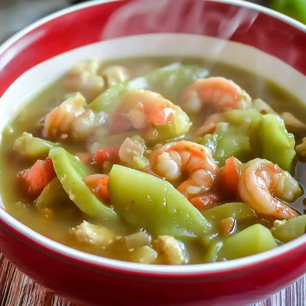 Ginisang Sayote with Shrimp (Sautéed Chayote)