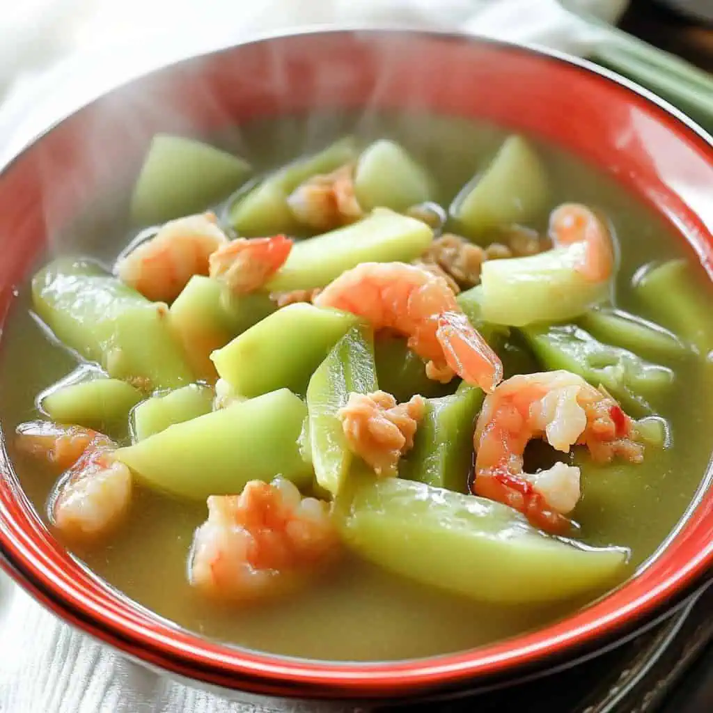 Ginisang Sayote with Shrimp (Sautéed Chayote)