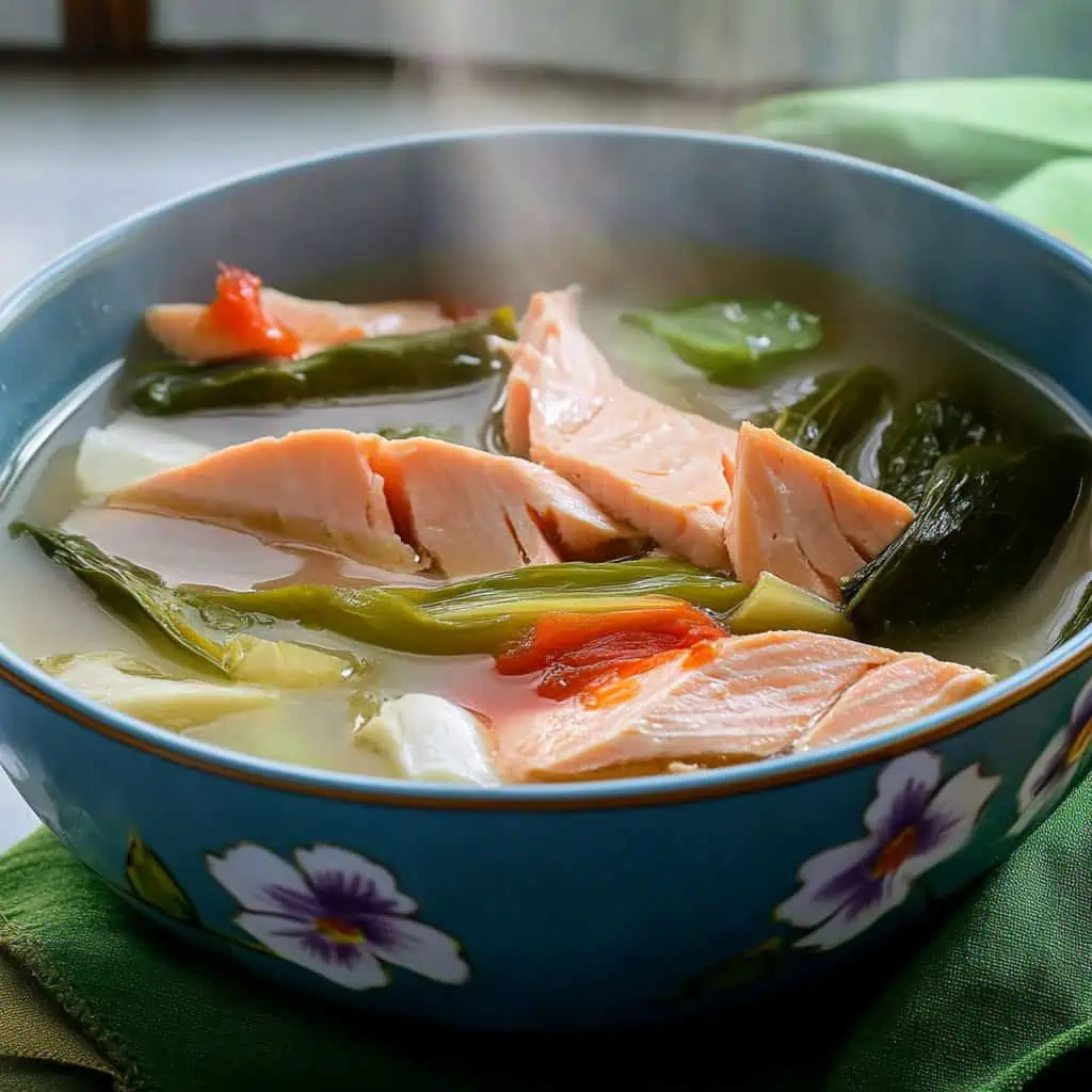 Sinigang na Salmon Belly sa Kamias (Filipino Salmon Sour Soup)
 2  0  0Edit