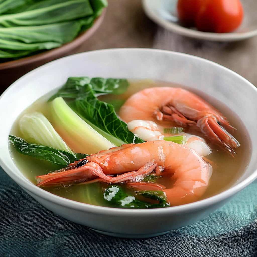 Sinigang na Hipon sa Calamansi (Filipino Shrimp Sour Soup)