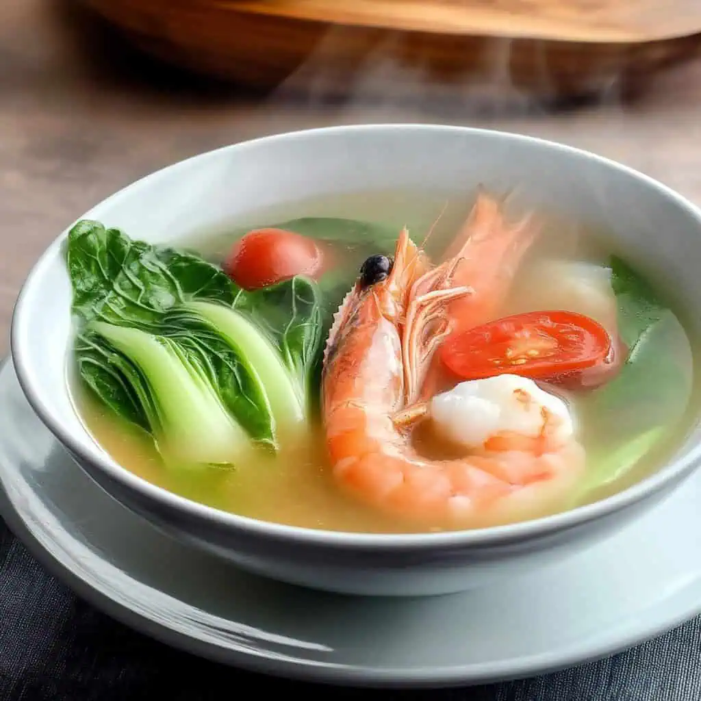 Sinigang na Hipon sa Calamansi (Filipino Shrimp Sour Soup)