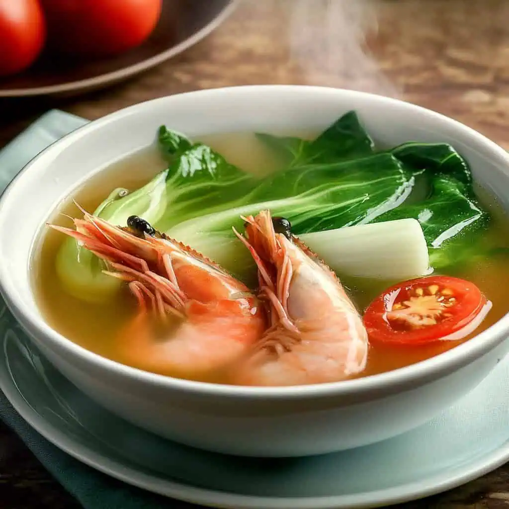 Sinigang na Hipon sa Calamansi (Filipino Shrimp Sour Soup)