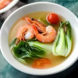 Sinigang na Hipon sa Calamansi (Filipino Shrimp Sour Soup)