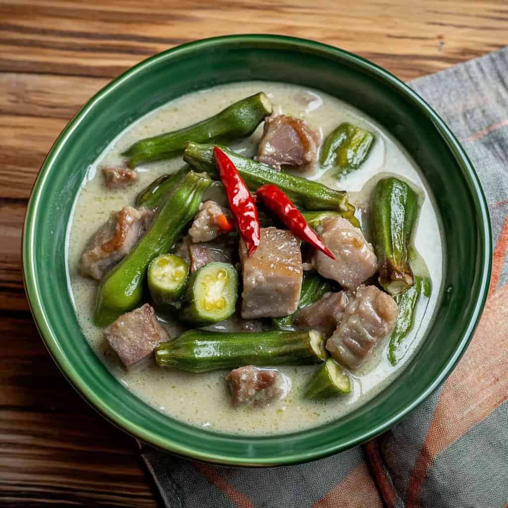 Ginataang Okra (Okra in Coconut Milk)