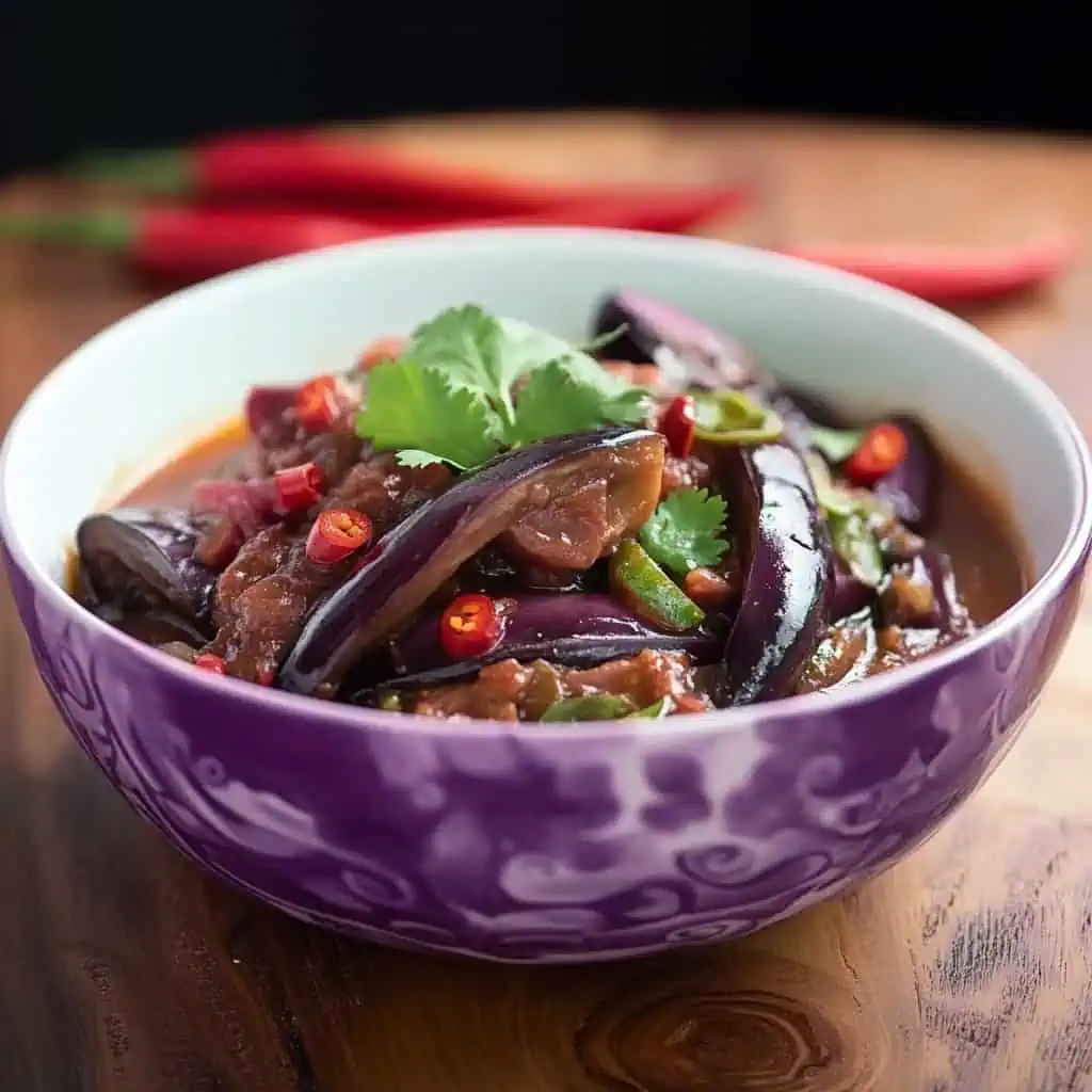 Binagoongang Talong (Filipino Eggplant with Shrimp Paste)