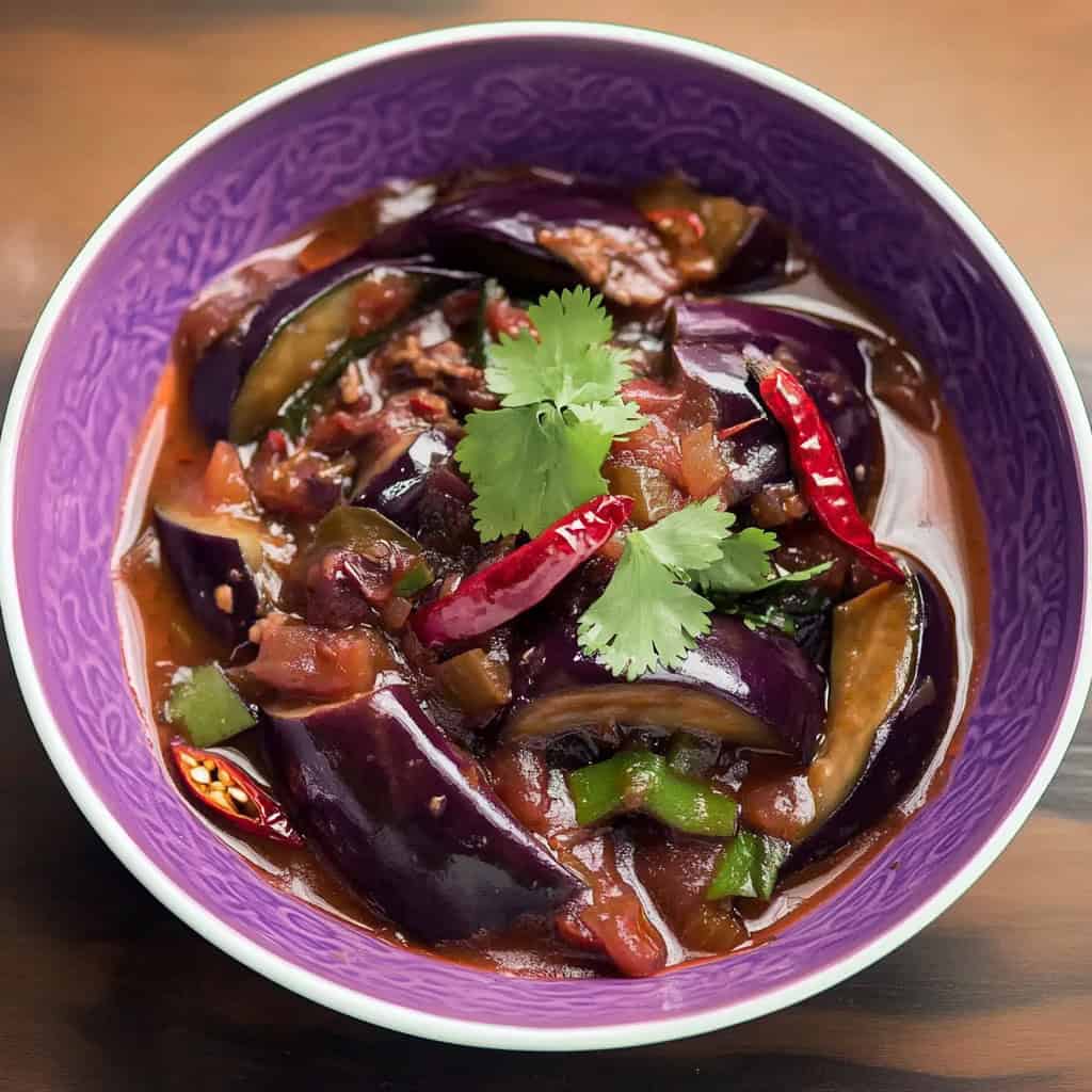 Binagoongang Talong (Filipino Eggplant with Shrimp Paste)