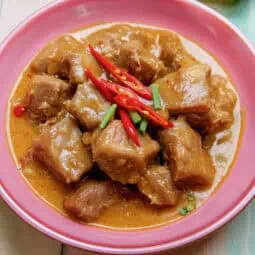 Binagoongan Baboy sa Gata (Pork Belly in Coconut Milk and Shrimp Paste)