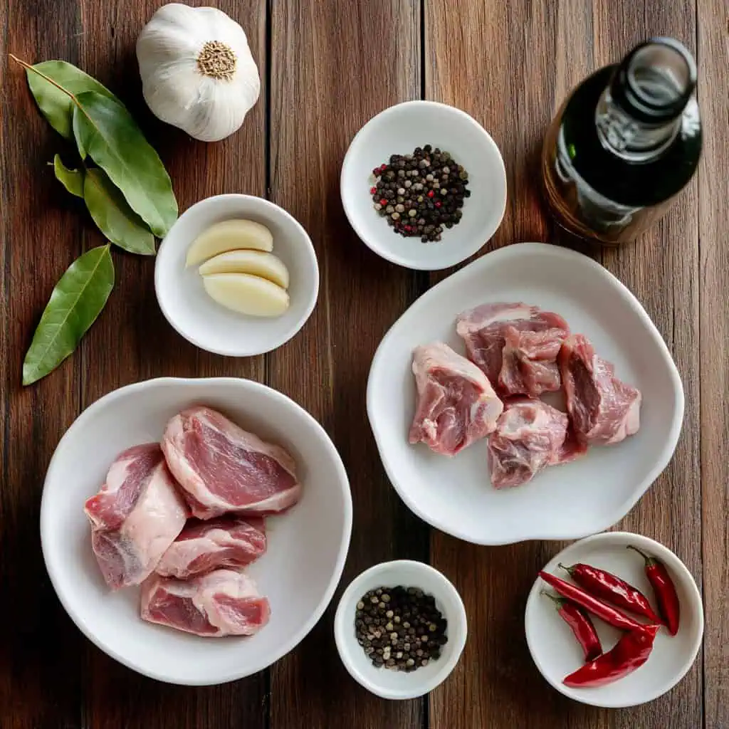 Ingredients for Paksiw na Pata Batangas Style