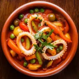 Filipino Squid Caldereta (Kalderetang Pusit)