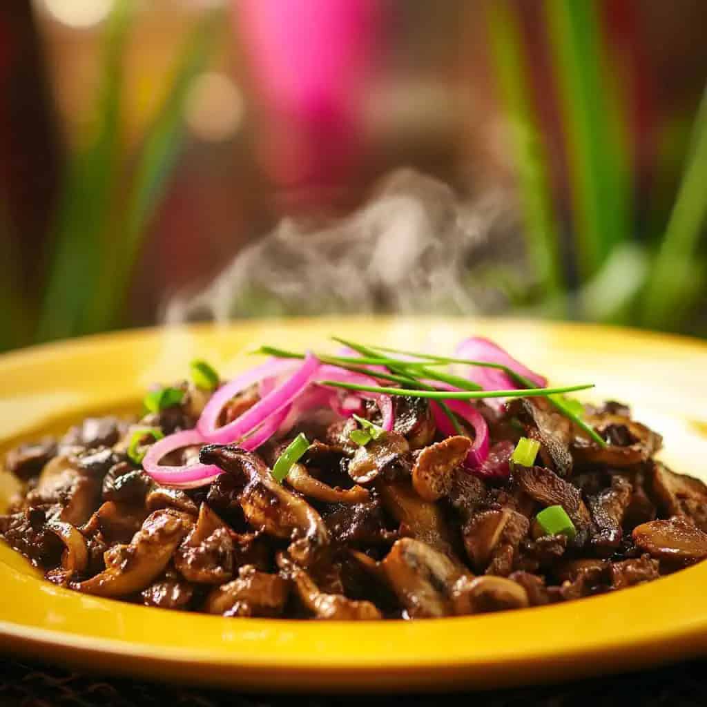 Authentic Mushroom Sisig 