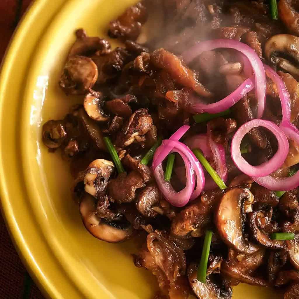 Authentic Mushroom Sisig 