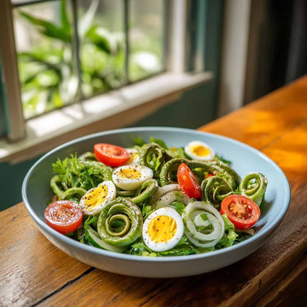 Ensaladang Pako (Filipino Fiddlehead Fern Salad)