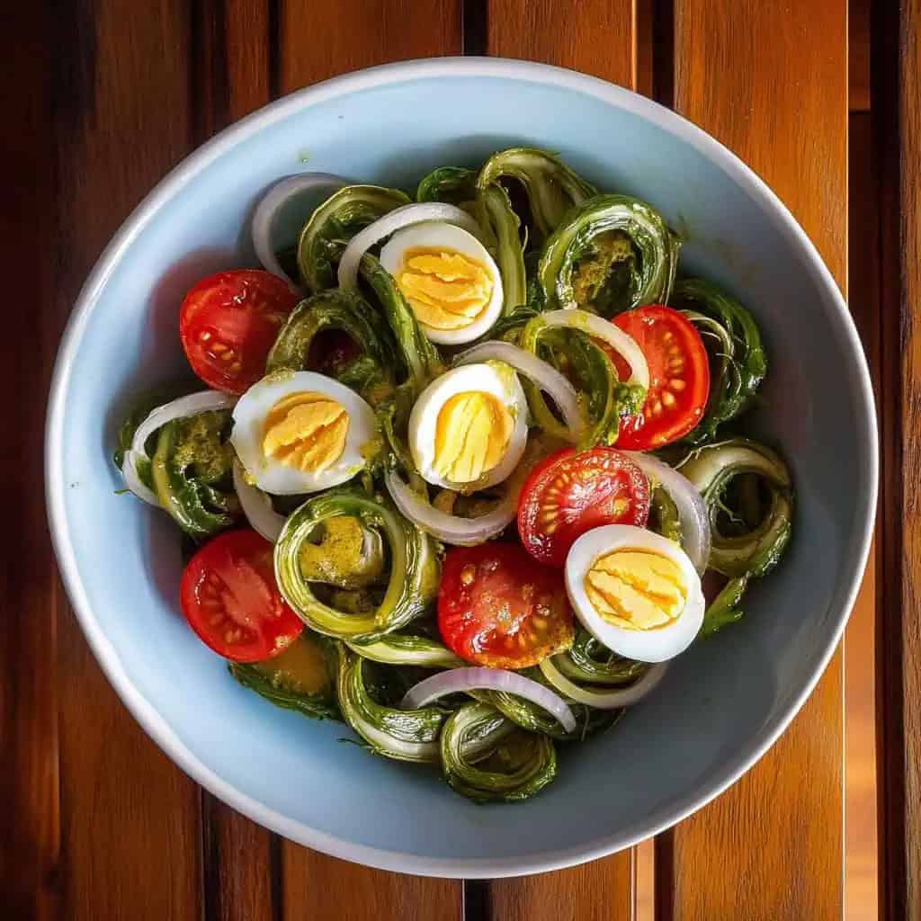 Ensaladang Pako (Filipino Fiddlehead Fern Salad)