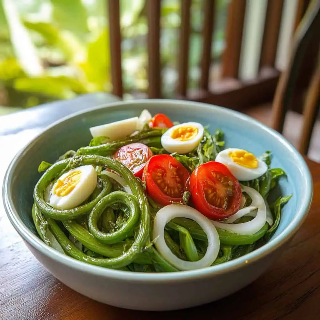 Ensaladang Pako (Filipino Fiddlehead Fern Salad)