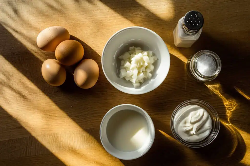Ingredients for Classic Filipino Egg Sandwich Spread