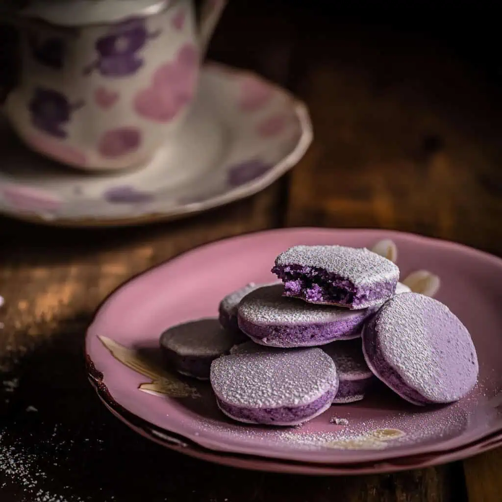 Filipino Ube Tea Cookies (Ube Shortbread Cookies) 