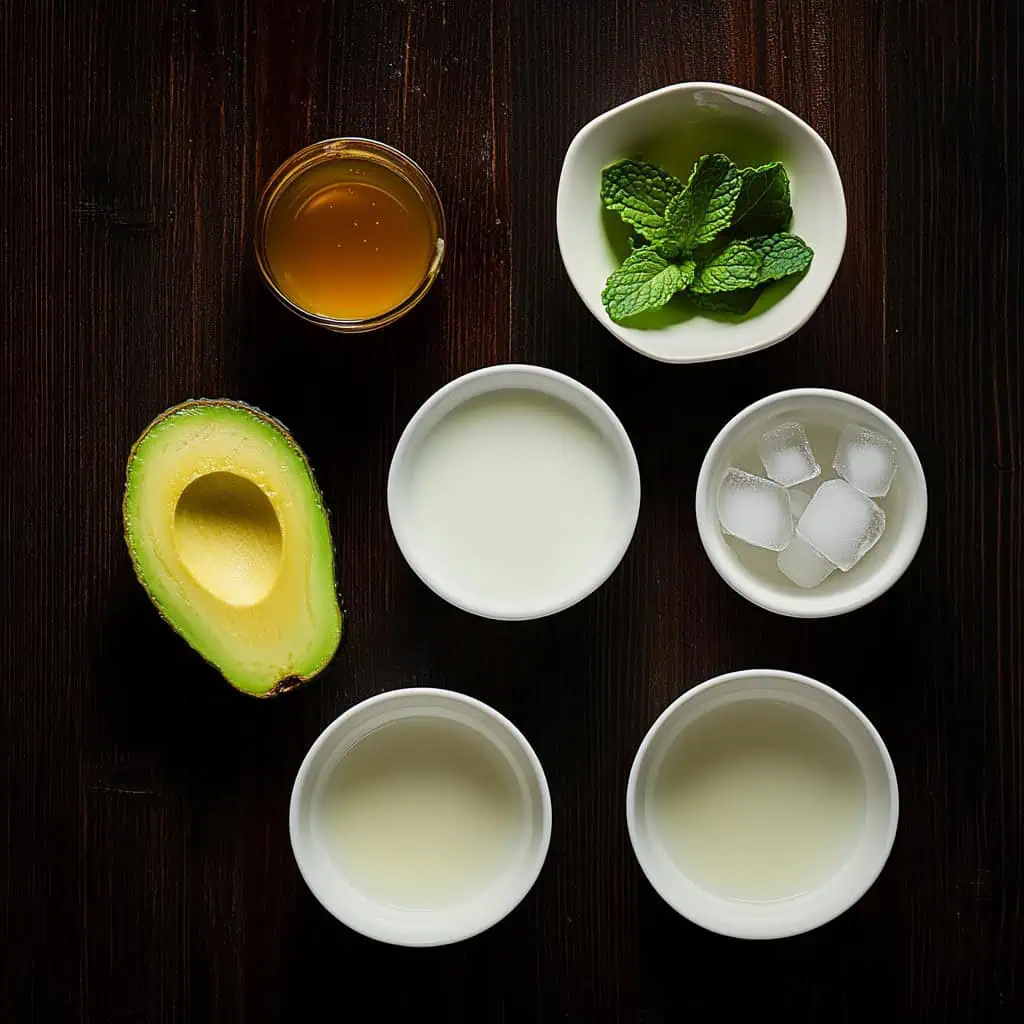 Ingredients for Filipino Avocado Shake 