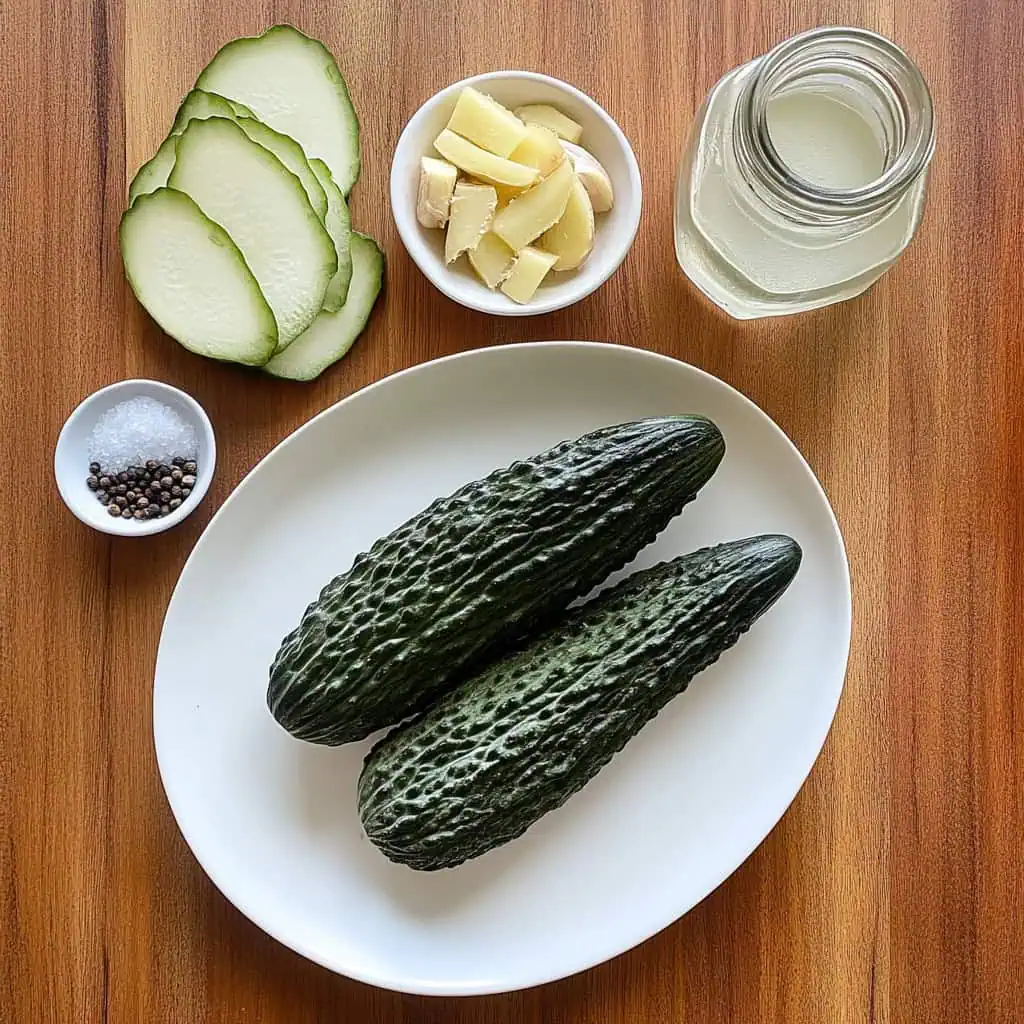 Ingredients for Ampalaya Atchara Recipe (Filipino Bitter Gourd Pickles)