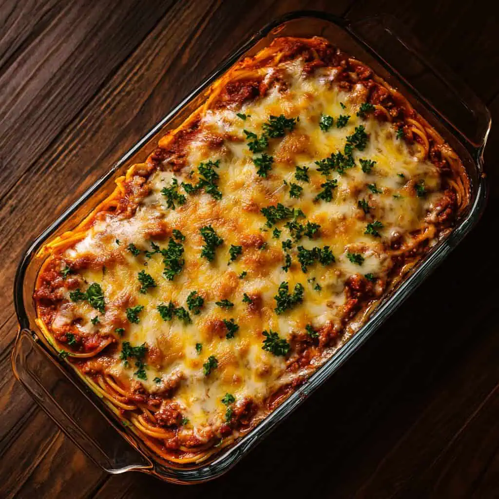 Creamy Baked Spaghetti (Filipino Style)