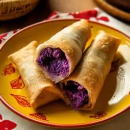 Ube Turon (Filipino Purple Yam Spring Rolls)