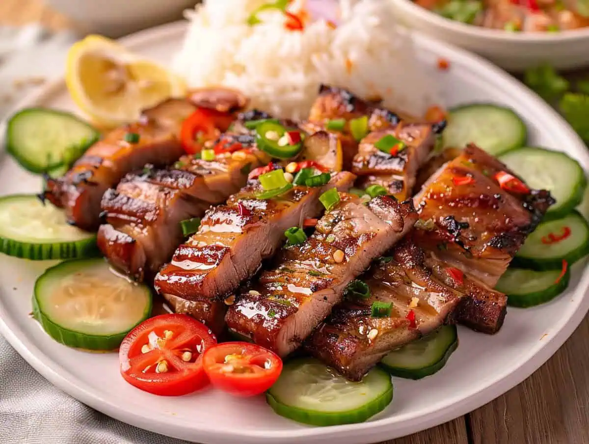 Pork Kilawin (Filipino Grilled Pork with Tangy Vinegar Sauce)