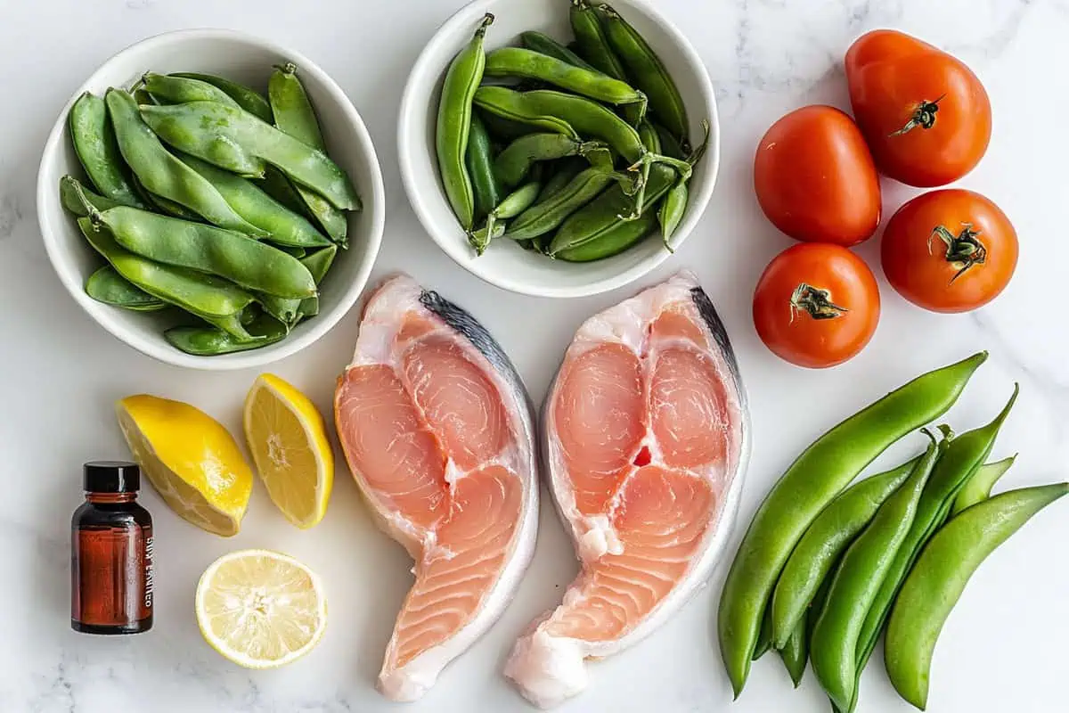Ingredients for Sinigang na Bangus (Filipino Milkfish Sour Soup)